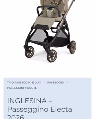 Passeggino inglesina electa colore hangar beige
