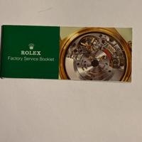 Rolex : libretto service Rolex Daytona 16520