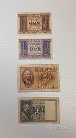 1, 2, 5, 10 Lire Impero