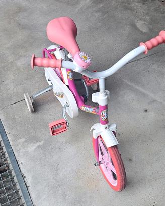 bicicletta bambina 12 pollici.con rotelle 
