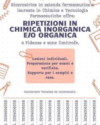 Ripetizioni in chimica organica e/o inorganica
