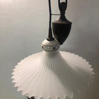 Lampadario in ceramica e vetro sarinato