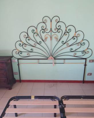 Testiera letto matrimoniale ferro battuto 