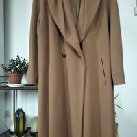 Cappotto lungo in lana color cammello Cappotto