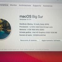 Mac book 2015 con batteria nuova e disco da 500gb