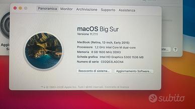 Mac book 2015 con batteria nuova e disco da 500gb