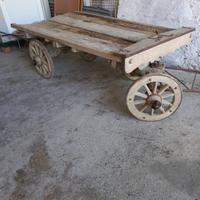 Carro di legno agricolo epoca 4 ruote