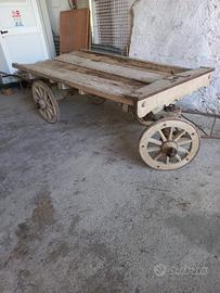 Carro di legno agricolo epoca 4 ruote