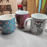 3 Tazze colorate 250ml