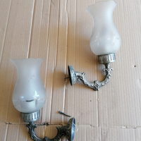 Applique vetro e metallo anni 70