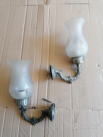 Applique vetro e metallo anni 70