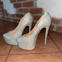 Louboutin tacco alto glitter