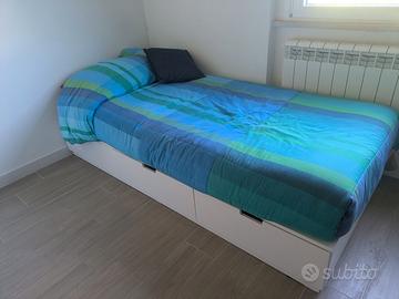 NORDLI Ikea letto con cassetti, bianco, 90x200 cm
