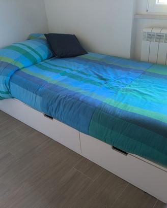 NORDLI Ikea letto con cassetti, bianco, 90x200 cm