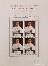 Foglietto  con Firma autografa "Papale" sul piatto