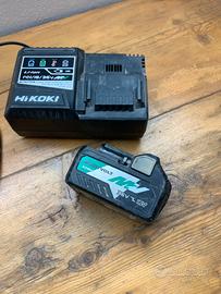 Caricabatterie e batteria hikoki