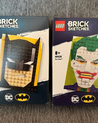 Lego Brick Sketches Batman 40386 e Joker 40428