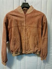 Giubbetto bomber vera pelle scamosciato