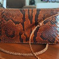Borsa Vintage vera pelle di pitone 