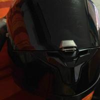 Casco moto HJC + guanti + 2 visiere (1 fumè)