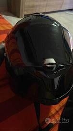 Casco moto HJC + guanti + 2 visiere (1 fumè)