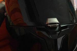 Casco moto HJC + guanti + 2 visiere (1 fumè)