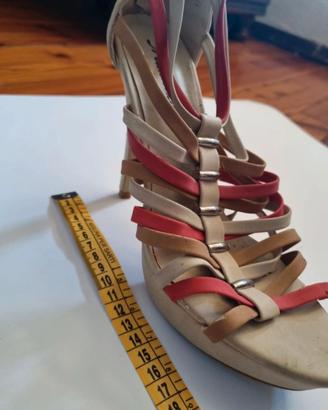 SANDALO DONNA CON TACCO STILE SCHIAVA