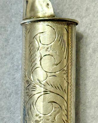 Antico porta accendino in argento 925