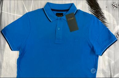 Polo uomo Clayton, taglia S , mezza manica. Blu.