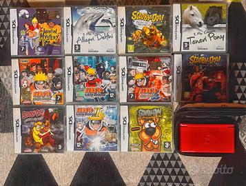 Nintendo ds + 11 giochi + custodia 