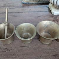Serie mortai bronzo antichi