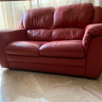 Divano ecopelle 2 posti bordeaux
