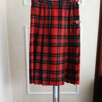 GONNA SCOZZEZE ROSSA A PORTAFOGLIO, IN PURA LANA