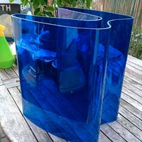 Porta Riviste Design Alvaral  Aalto blu pvc