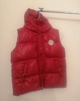 Piumino smanicato Benetton rosso 8-9 anni