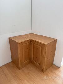 BASE AD ANGOLO IN LEGNO DI ABETE