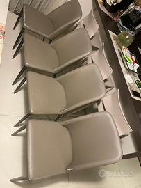 Sedie Friulisedie in ecopelle Colore Tortora