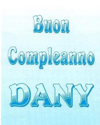 Poster manifesti Buon Compleanno Dany