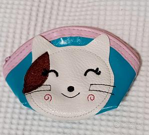 Portamonete con faccia da gattino