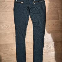 2 Leggins/pantaloni aderenti elasticizzati-tg s/xs