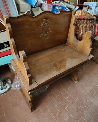 Sedile/Panca massiccio stile rustico