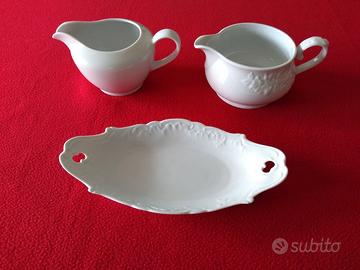 Set oggetti cucina ceramica bianca
