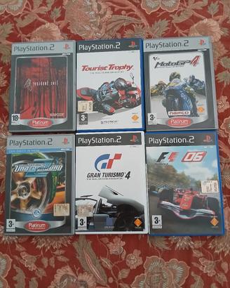 ps2 giochi motogp F1 granturismo4 