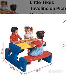 Tavolino da giardino per bambini