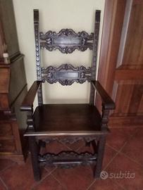 Sedia capotavola antica