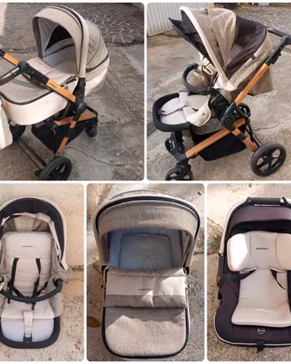 Trio Foppapedretti IWOOD ovetto,passeggino,navicel
