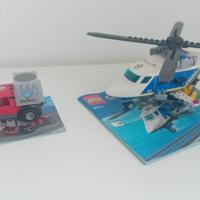 Elicottero polizia con veicolo ladri LEGO.
