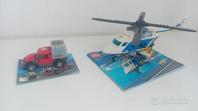 Elicottero polizia con veicolo ladri LEGO.