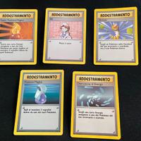 Lotto di 5 carte Trainer - Pokemon Set Base ITA
