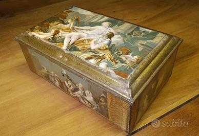 Scatola di latta antica francese